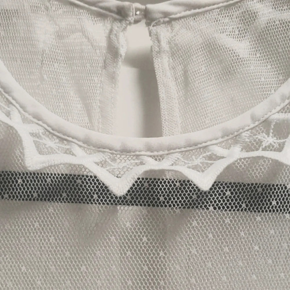 Three Floor Lace Dress Women's Size 2 In Line Off White Pairie - Picture 8 of 9